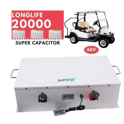 सुपर कैपेसिटर बैंक 48v 5250wh गोल्फ कार्ट बैटरी लॉन्ग रेंज लॉन्ग साइकिल लाइफ