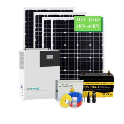 7KW 10KW हाइब्रिड सोलर पावर सिस्टम, TUV ऑन ग्रिड ऑफ ग्रिड सोलर सिस्टम