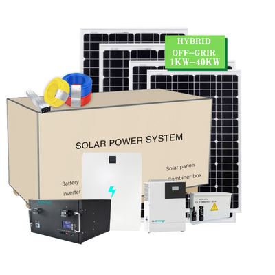 7KW 10KW हाइब्रिड सोलर पावर सिस्टम, TUV ऑन ग्रिड ऑफ ग्रिड सोलर सिस्टम