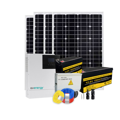 7KW 10KW हाइब्रिड सोलर पावर सिस्टम, TUV ऑन ग्रिड ऑफ ग्रिड सोलर सिस्टम