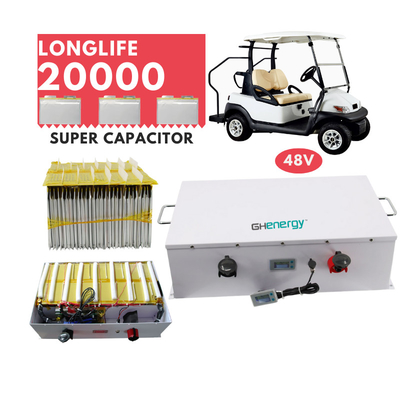 गोल्फ कार्ट सुपर कैपेसिटर बैटरी 48V 1050WH ग्राफीन कैपेसिटर पैक
