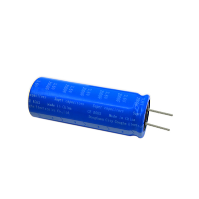 डबल इलेक्ट्रिक रेडियल लेयर फैराड कैपेसिटर बैटरी 3.6v 2000f