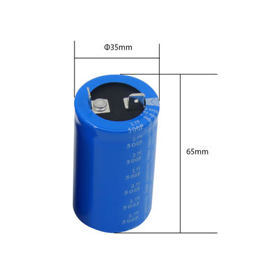 सुपर कैपेसिटर लग 2.7 वोल्ट 500 फैराड बैटरी को छेद के माध्यम से बदलें